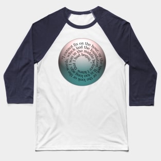 Jane Austen Pride and Prejudice Quote Spiral Baseball T-Shirt